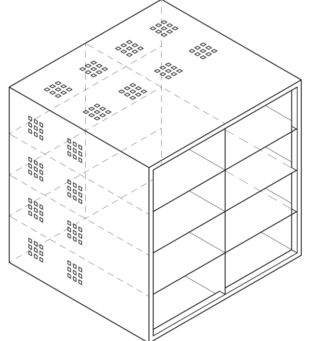 Office desks with computers