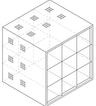 Office desks with computers