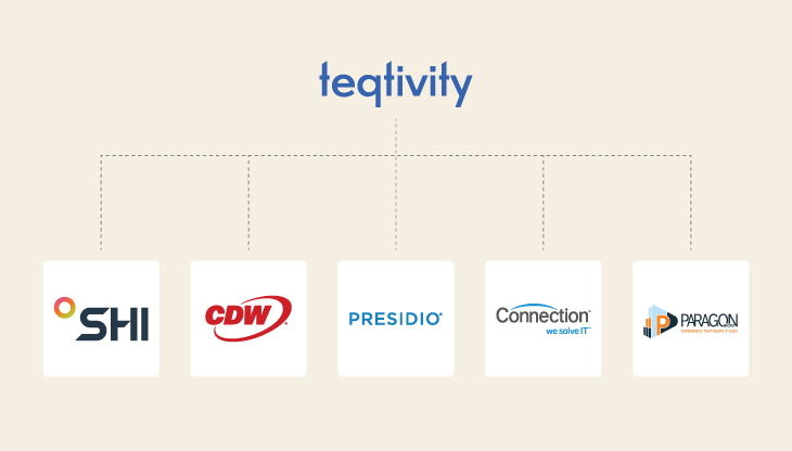 Office desks with computers