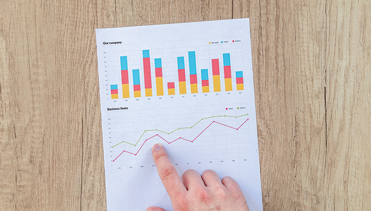 Office desks with computers