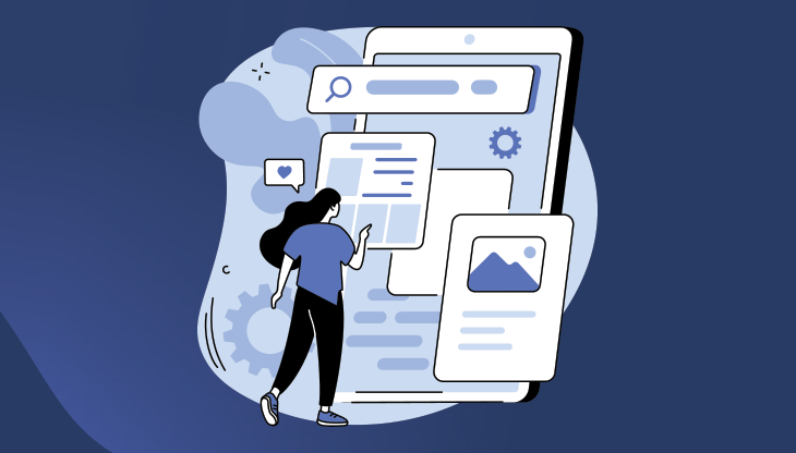 Office desks with computers