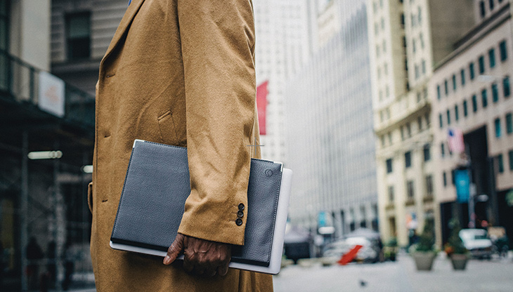 Office desks with computers