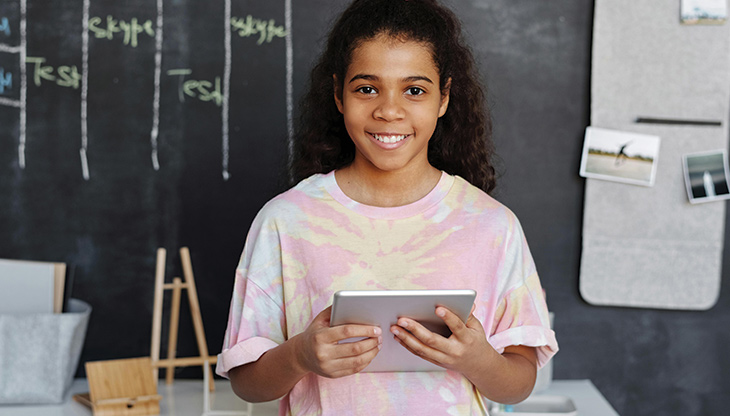 Office desks with computers