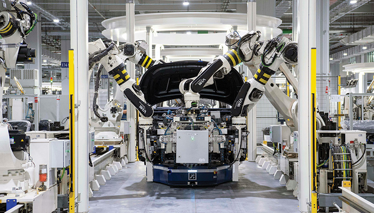 Office desks with computers