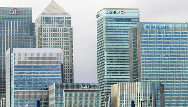 Office desks with computers