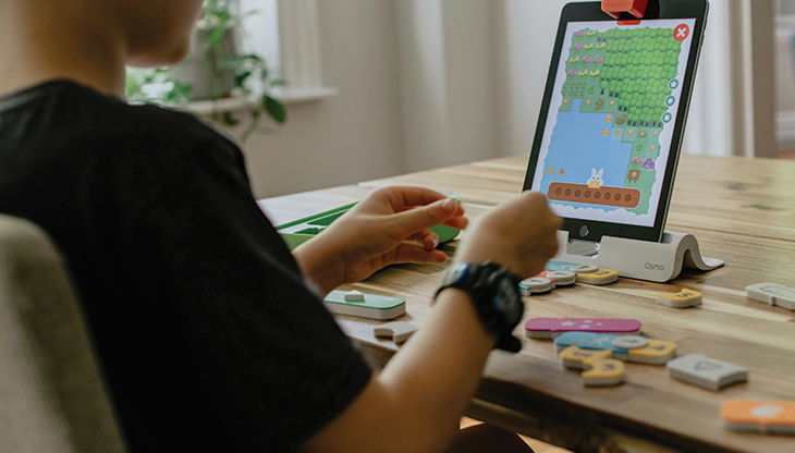 Office desks with computers