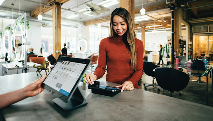 Office desks with computers