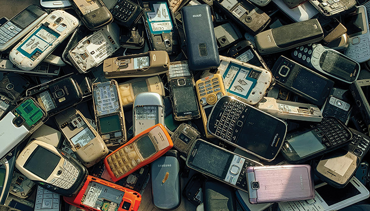 Office desks with computers