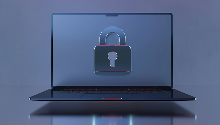 Office desks with computers