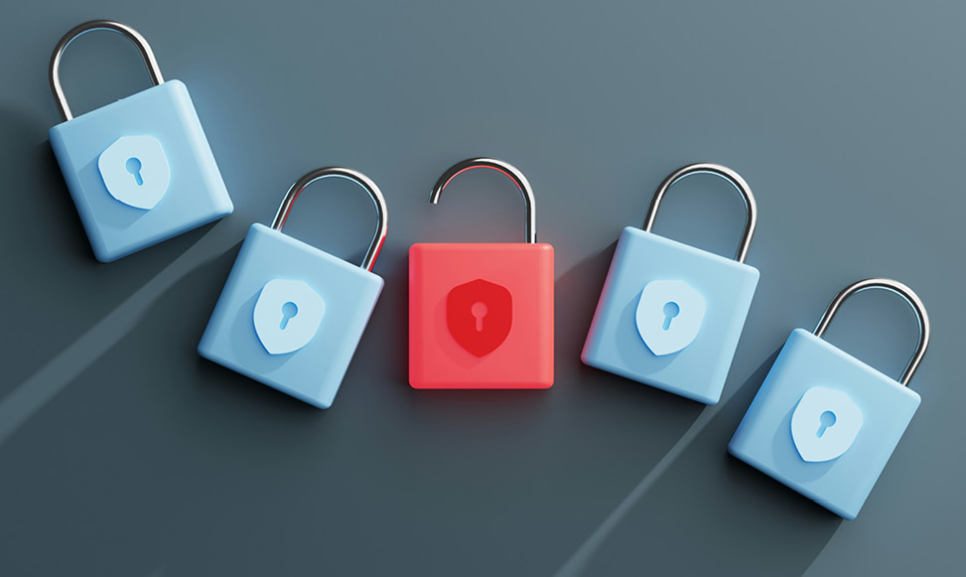 Office desks with computers