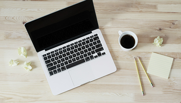 Office desks with computers