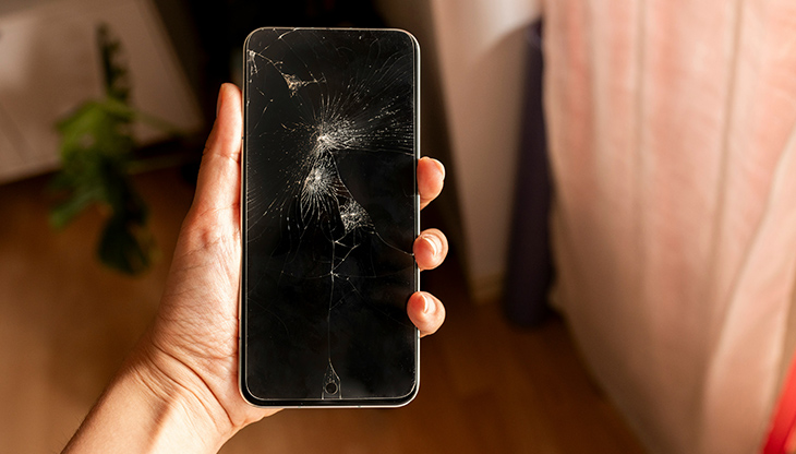 Office desks with computers