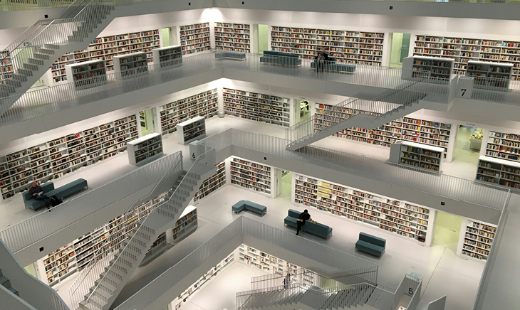 Office desks with computers