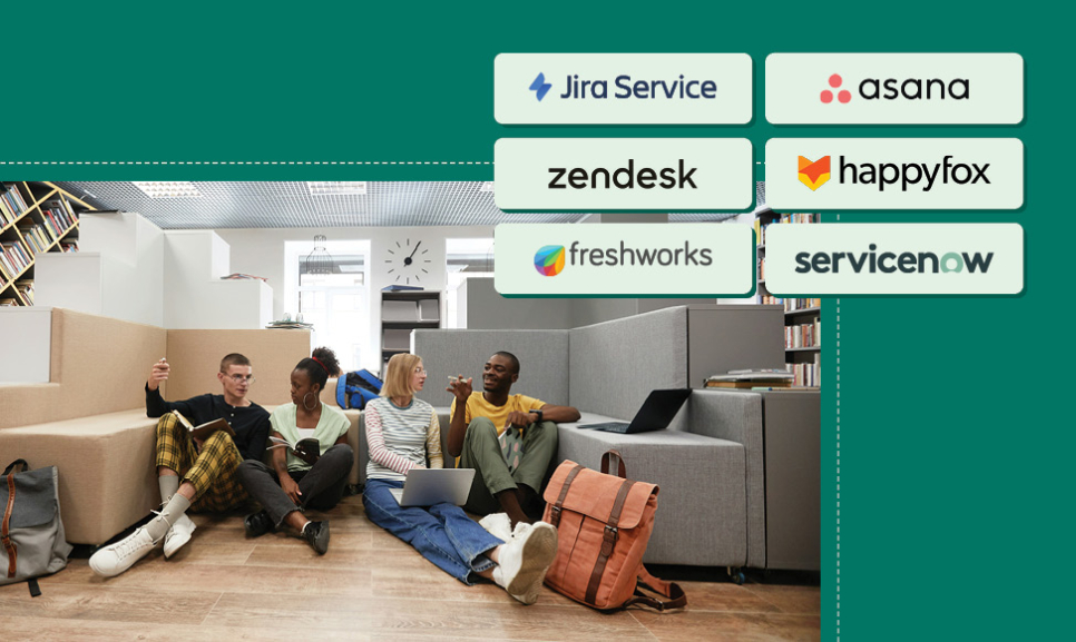 Office desks with computers