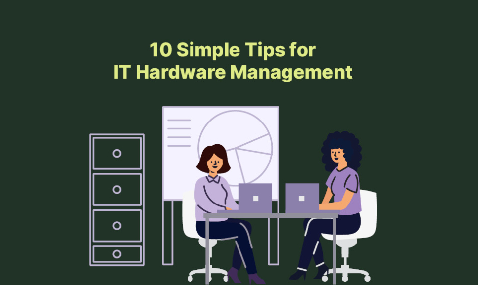 Office desks with computers