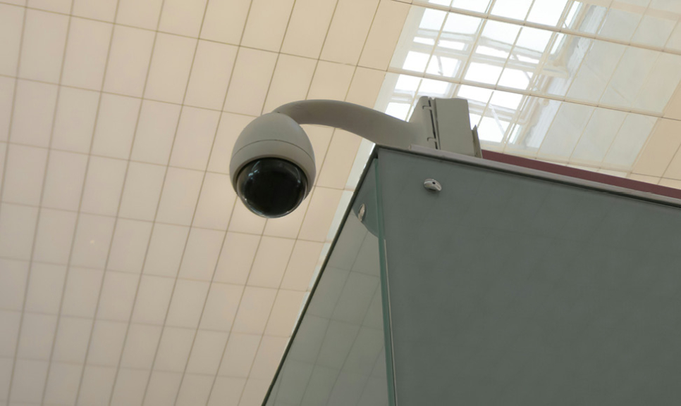 Office desks with computers