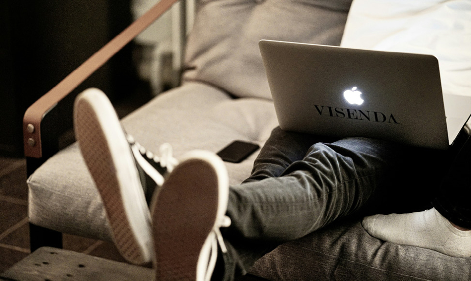 Office desks with computers