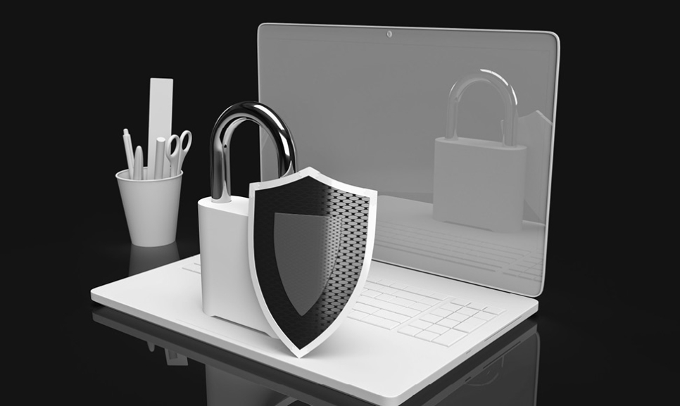 Office desks with computers