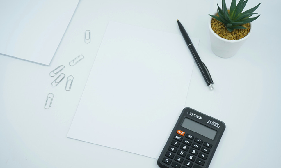 Office desks with computers