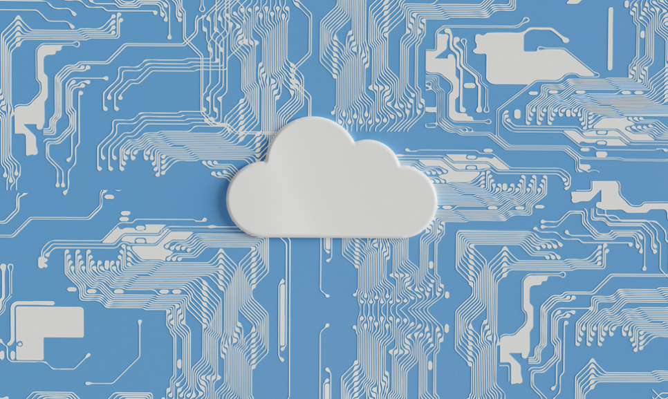 Office desks with computers