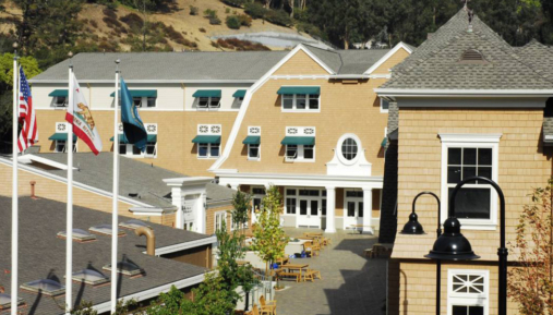 Office desks with computers