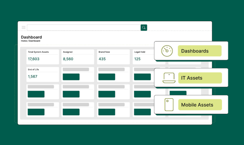 Office desks with computers