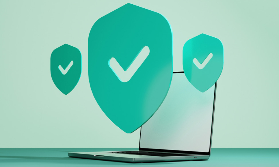 Office desks with computers