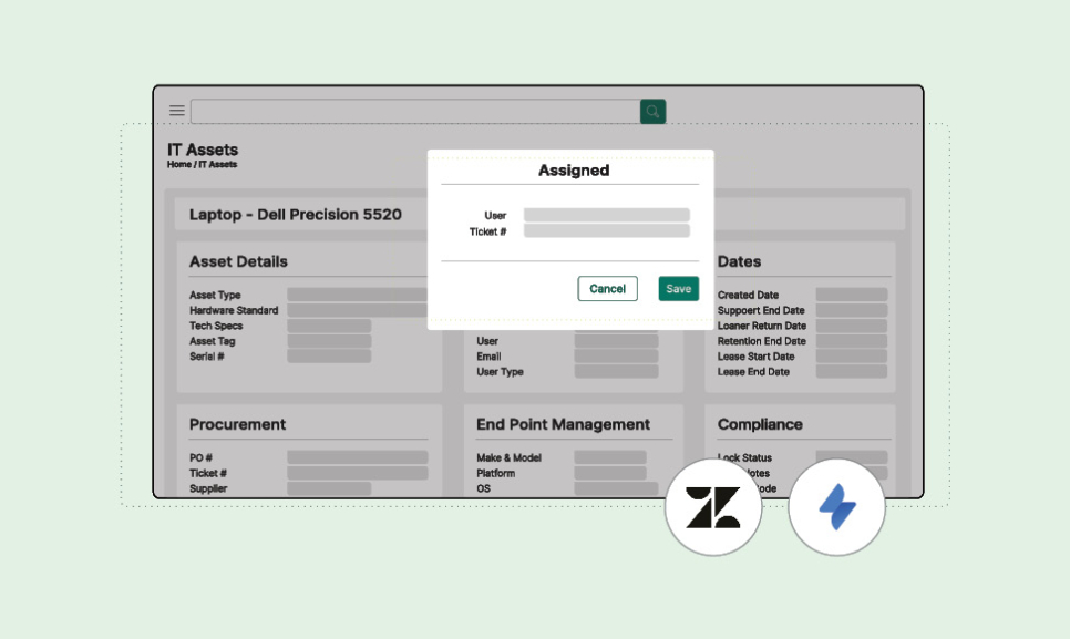 Office desks with computers