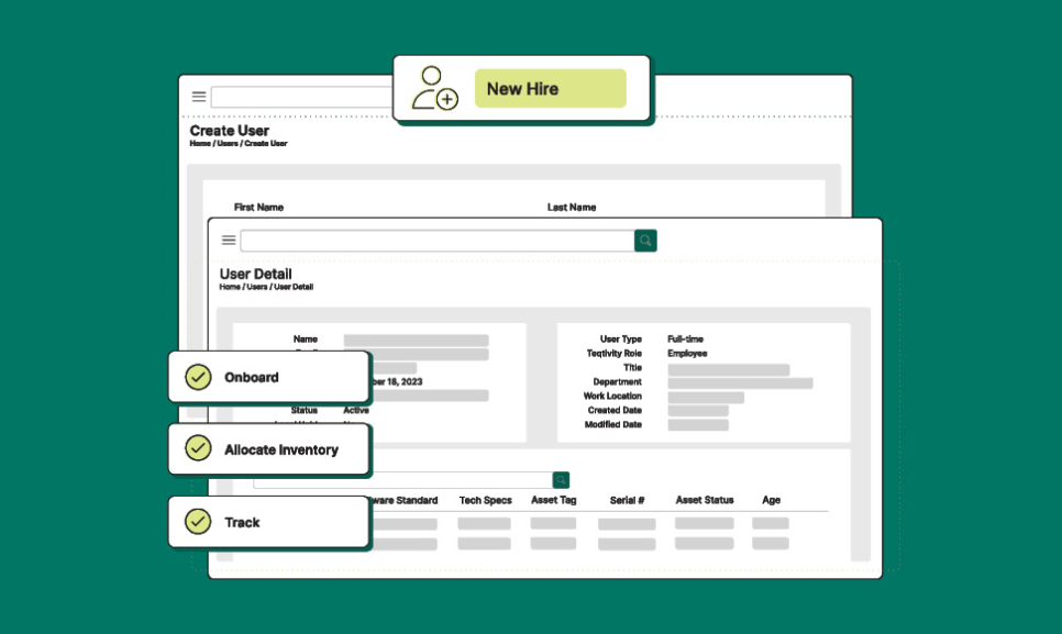 Office desks with computers