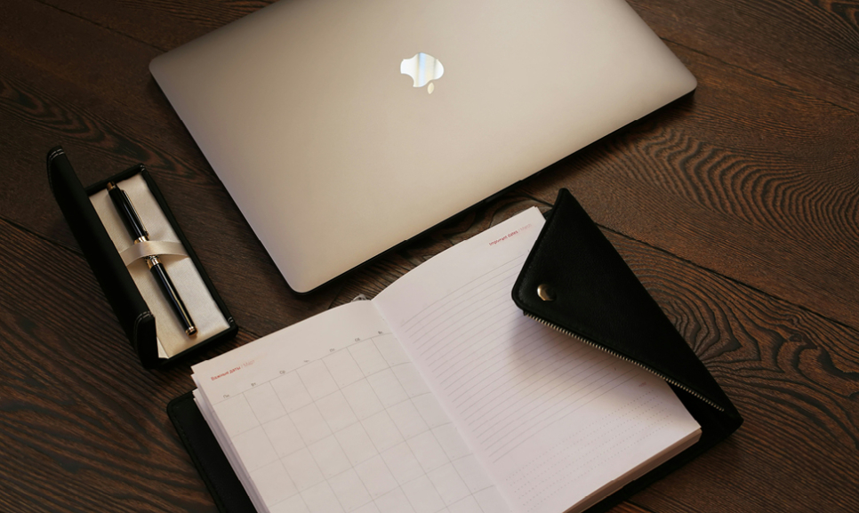 Office desks with computers